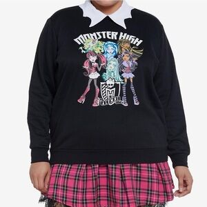 Monster High Mattel Hot topic Squad collared pullover sweatshirt